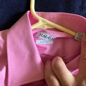 pink Haggar dress shit